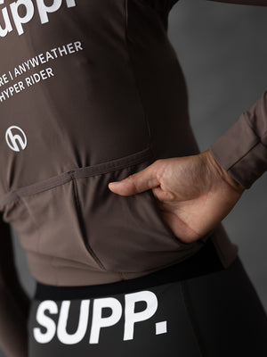 Women's Fleece Long Sleeve Jersey - Mocha