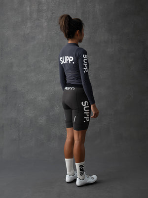 Women's  Fleece Long Sleeve Jersey - Dark Grey