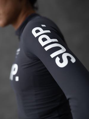 Women's  Fleece Long Sleeve Jersey - Dark Grey