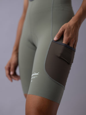 Women's Wildway HydraCore™ Bib Shorts - Gray Moss