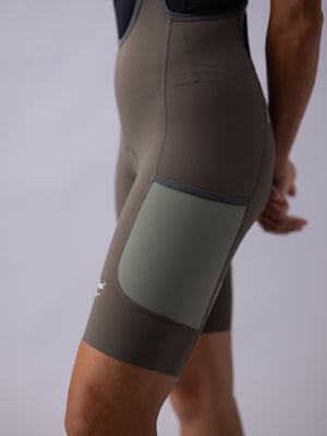 Women's Wildway HydraCore™ Bib Shorts - Gray Taupe