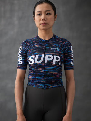 Women's Performance SUPP Jersey - Blue Brushes