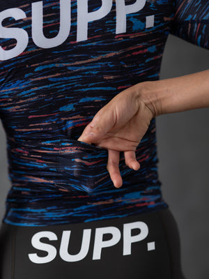 Women's Performance SUPP Jersey - Blue Brushes