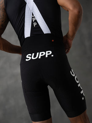 Men's SUPP Performance Aerodynamic Bib Shorts - Black