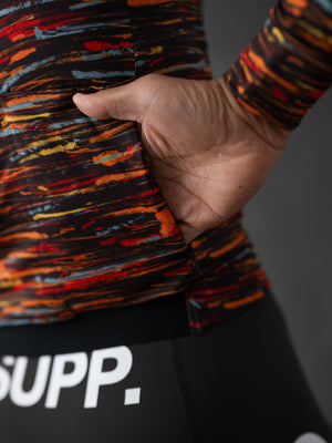 Men's Performance SUPP Light Fleece Long Sleeve Jersey 12-18°/ Colored Brushes
