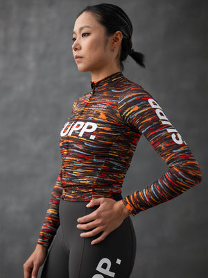 Women's Performance SUPP Light Fleece Long Sleeve Jersey  12-18°C/ Colored Brushes