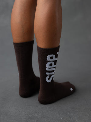 Thermal Wool Socks - Dark Brown