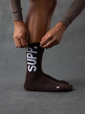 Thermal Wool Socks - Dark Brown