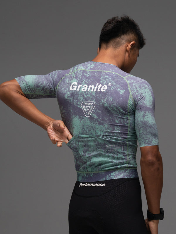 Men's Performance Jersey - Granite / Aurora Green