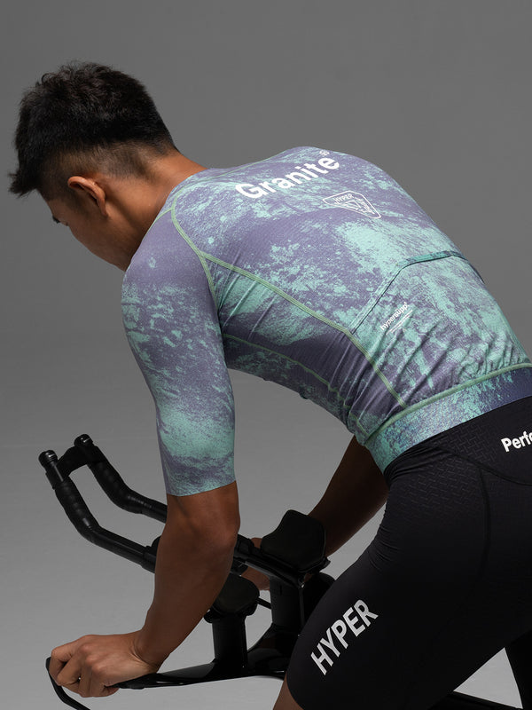 Men's Performance Jersey - Granite / Aurora Green