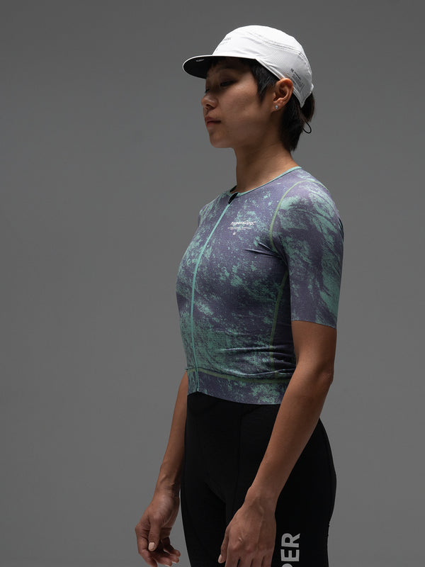 Women's Performance Jersey - Granite / Aurora Green