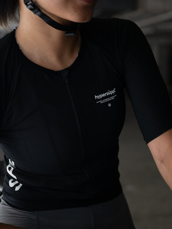 Women's SUPP.  Short Sleeves Jersey - Black