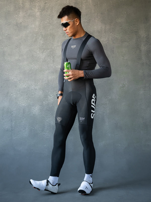 Men's SUPP. Thermal Long Bibs 5-15℃ - Black