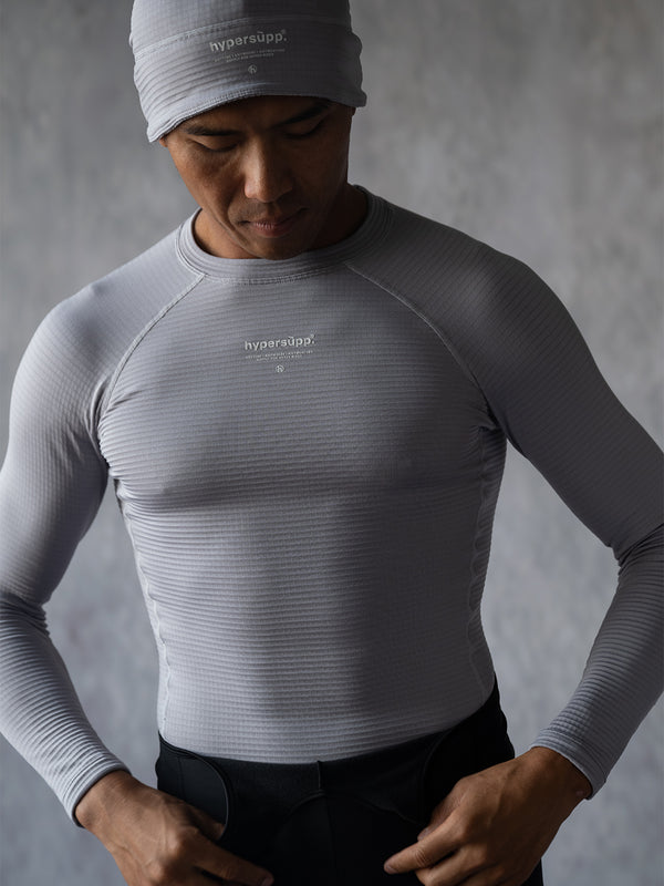 Men's Winter Long Sleeve Base Layer - Gull Gray