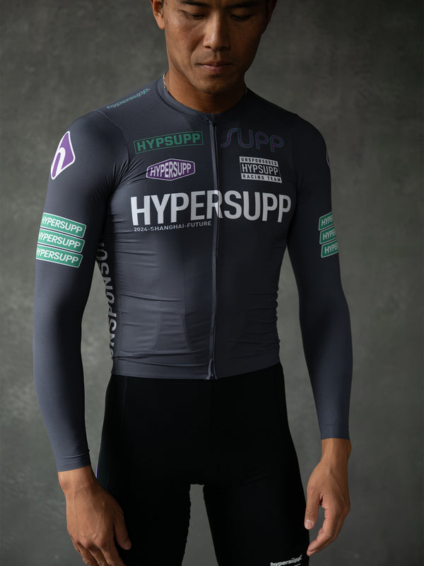 Men's Performance Team Long Sleeves Jersey - Dark Gray