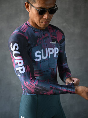Men's Performance SUPP. Long Sleeve Jersey - Blue/Pink