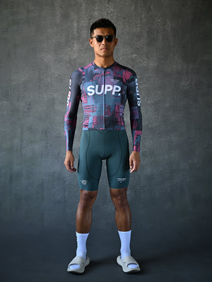 Men's Performance SUPP. Long Sleeve Jersey - Blue/Pink