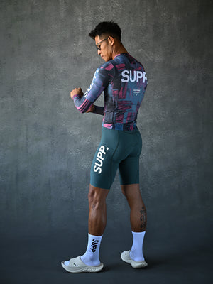 Men's Performance SUPP. Long Sleeve Jersey - Blue/Pink