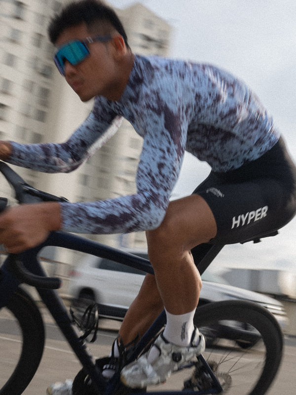 Men's Performance Long Sleeves Jersey - Granite / Glacier Blue