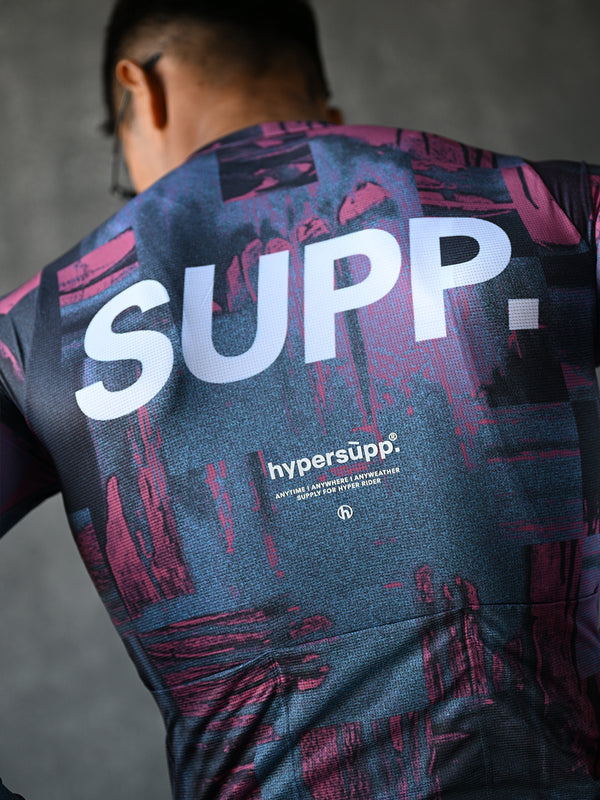 Men's Performance SUPP. Long Sleeve Jersey - Blue/Pink