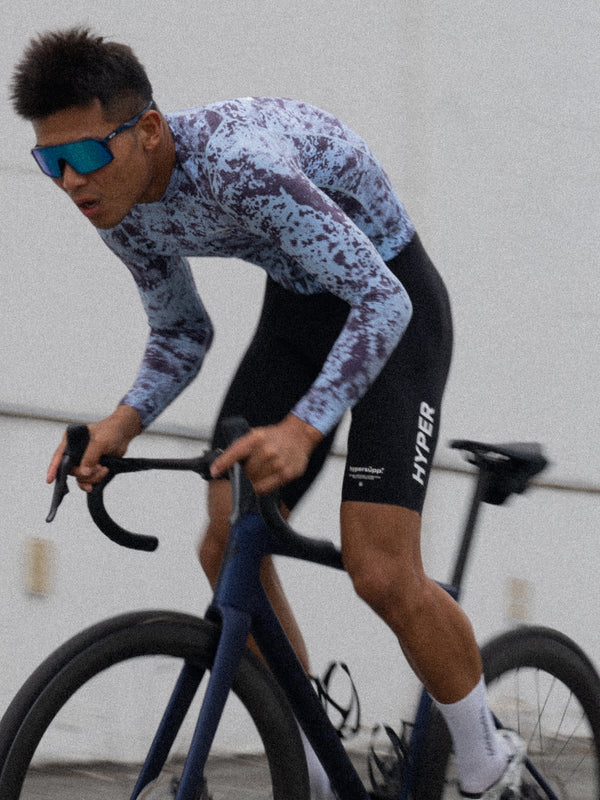 Men's Performance Long Sleeves Jersey - Granite / Glacier Blue