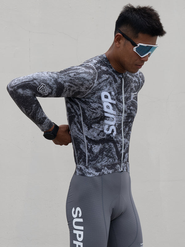 Men's SUPP. LS Jersey + Bib Shorts + Socks (Smoky Green)