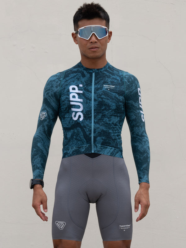 Men's SUPP. LS Jersey + Bib Shorts + Socks (Lagoon Green)