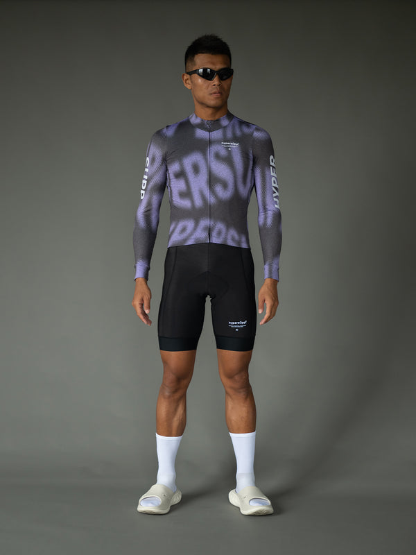 Men's Performance Fleece Long Sleeve Jersey 10-20℃ - Purple