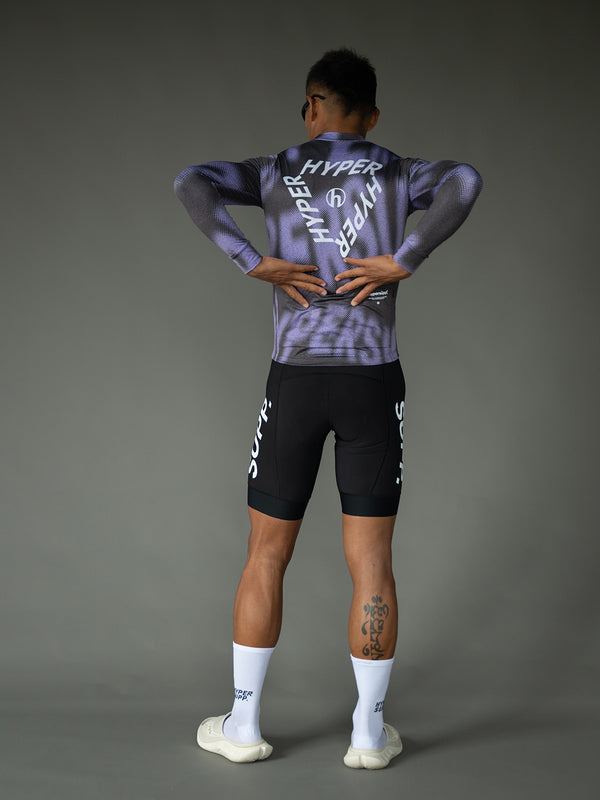 Men's Performance Fleece Long Sleeve Jersey 10-20℃ - Purple