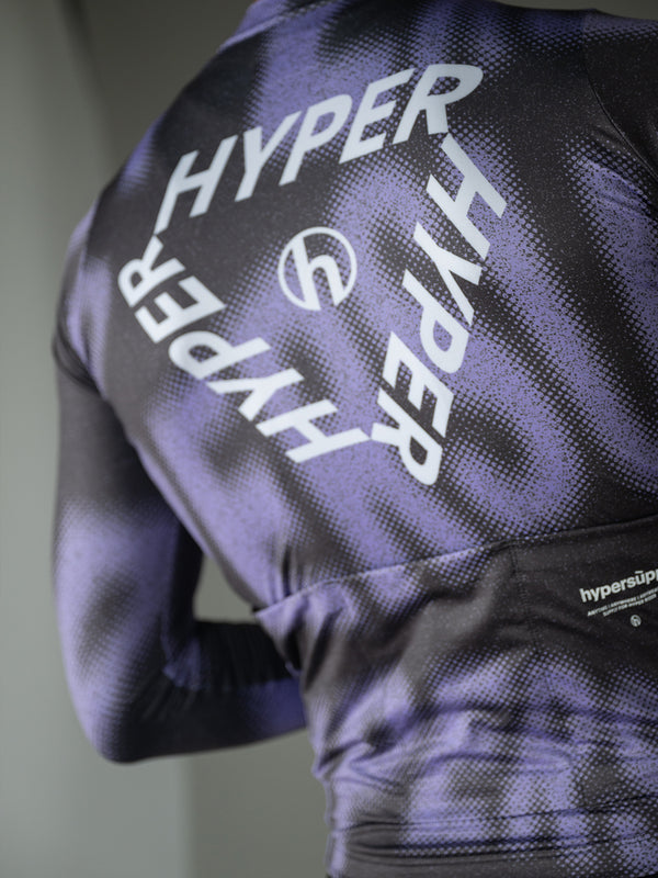 Men's Performance Fleece Long Sleeve Jersey 10-20℃ - Purple