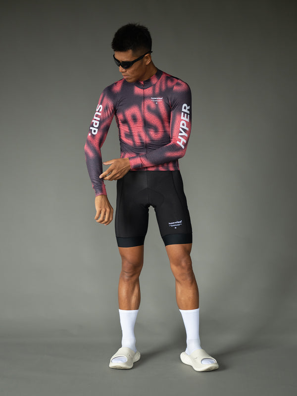 Men's Performance Fleece Long Sleeve Jersey 10-20℃ - Pink