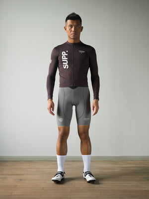 Men's SUPP. Fleece Long Sleeve Jersey 10-20℃ - Fudge