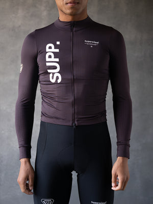 Men's SUPP. Fleece Long Sleeve Jersey 10-20℃ - Fudge