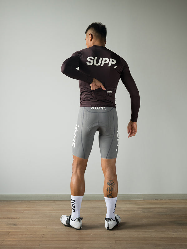 Men's SUPP. Fleece Long Sleeve Jersey 10-20℃ - Fudge