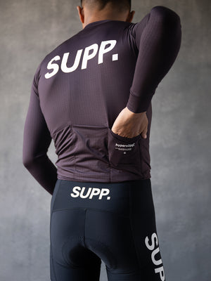 Men's SUPP. Fleece Long Sleeve Jersey 10-20℃ - Fudge