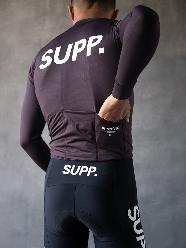 Men's SUPP. Fleece Long Sleeve Jersey 10-20℃ - Fudge