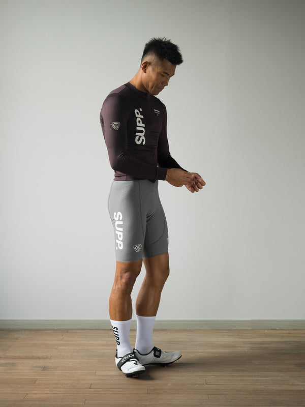 Men's SUPP. Fleece Long Sleeve Jersey 10-20℃ - Fudge