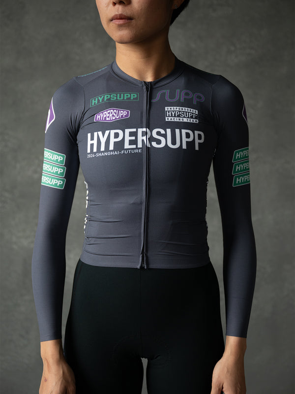 Women's Performance Team Long Sleeves Jersey - Dark Gray