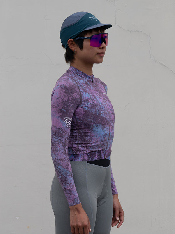 Women's Performance Long Sleeves Jersey - Granite / Cosmic Purple