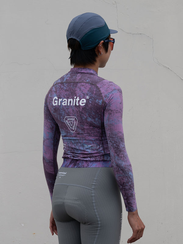 Women's Performance Long Sleeves Jersey - Granite / Cosmic Purple