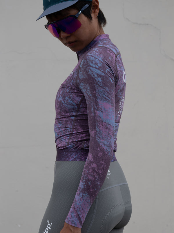 Women's Performance Long Sleeves Jersey - Granite / Cosmic Purple