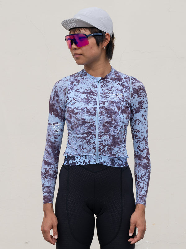 Women's Performance Long Sleeves Jersey - Granite / Glacier Blue