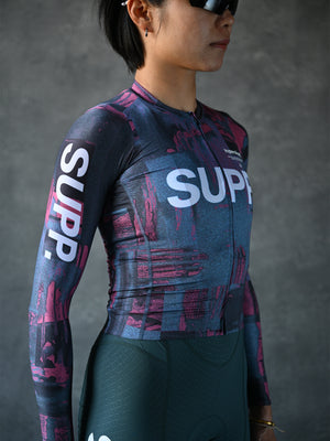 Women's Performance SUPP. Long Sleeve Jersey - Blue/Pink