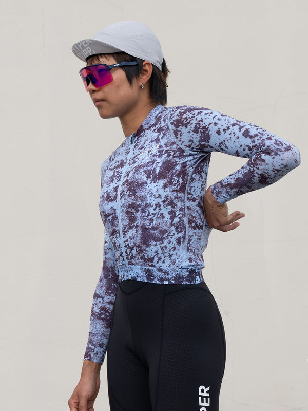 Women's Performance Long Sleeves Jersey - Granite / Glacier Blue