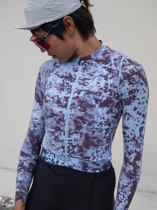 Women's Performance Long Sleeves Jersey - Granite / Glacier Blue