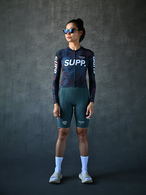 Women's Performance SUPP. Long Sleeve Jersey - Green/Mocha