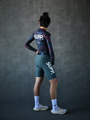 Women's Performance SUPP. Long Sleeve Jersey - Green/Mocha