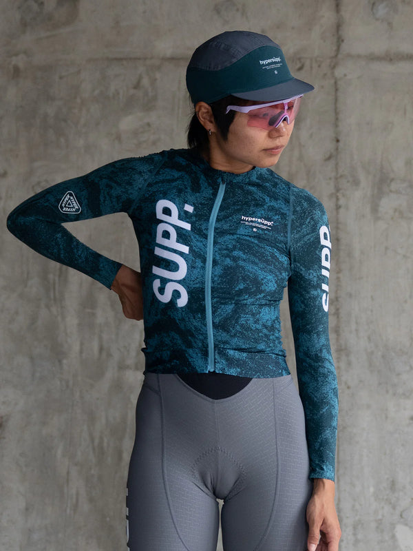 Women's SUPP. LS Jersey + Bib Shorts + Socks (Lagoon Green)