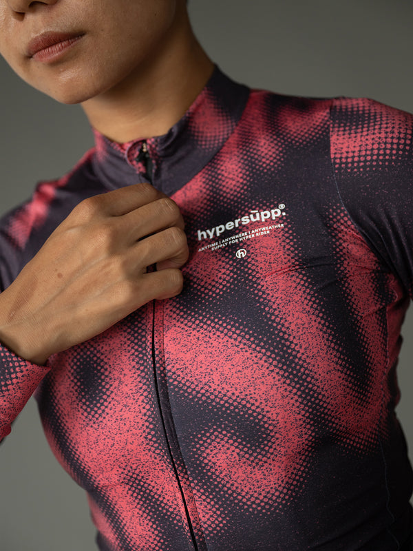 Women's Performance Fleece Long Sleeve Jersey 10-20℃ - Pink