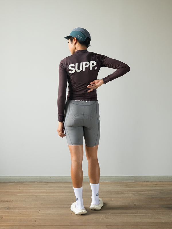 Women's SUPP. Fleece Long Sleeve Jersey 10-20℃ - Fudge